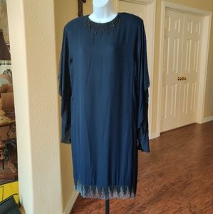 Norma Walters Vintage Silk Dress With bead details